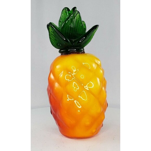 Art Glass Pineapple Fruit Fake Faux Home Decor - Picture 2 of 5